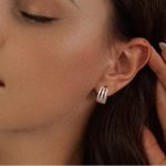 Strieborné náušnice, trojité