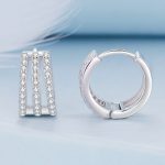 Strieborné náušnice, trojité