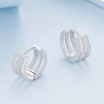 Strieborné náušnice, trojité