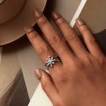 Strieborný prsteň, snehová vločka