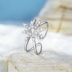 Strieborný prsteň, snehová vločka