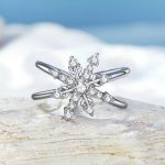 Strieborný prsteň, snehová vločka