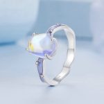 Strieborný prsteň, abstrakt, veľkosť 7