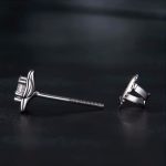 Ezüst fülbevaló, virág