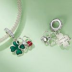 Strieborný prívesok s dvojitou ďatelinovou lienkou