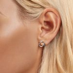 Strieborné náušnice, abstraktné