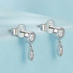 Strieborné náušnice, prívesok