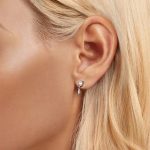 Strieborné náušnice, prívesok