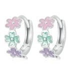 Strieborné náušnice s kvetmi