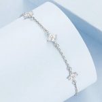 Strieborný náramok s kvetmi