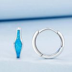 Strieborné náušnice, vlnité