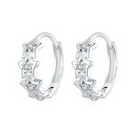 Strieborné náušnice, hviezda