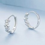 Strieborné náušnice, hviezda