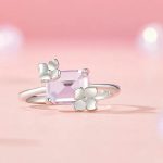 Strieborný prsteň, štvorcový, veľkosť 7