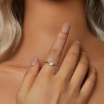 Strieborný prsteň v tvare srdca, veľkosť 7