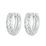 Strieborné náušnice s diamantovým vzorom