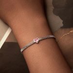 Strieborný náramok so srdiečkom