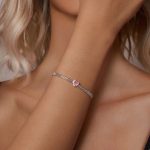 Strieborný náramok so srdiečkom