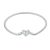Strieborný náramok s mesačným kameňom, 19 cm