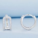 Strieborné náušnice s kryštálmi