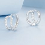 Strieborné náušnice s kryštálmi