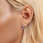 Strieborné náušnice s kryštálmi