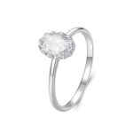 Ezüst gyűrű cirkóniummal és moissanittal, 8-as méret