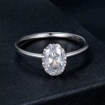 Ezüst gyűrű cirkóniummal és moissanittal, 6-os méret