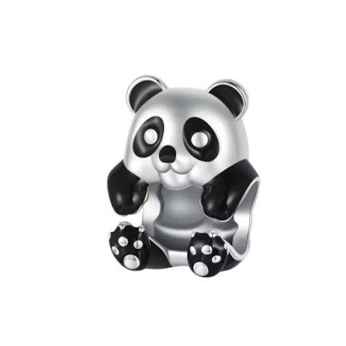 Ezüst charm, panda