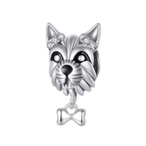 Ezüst charm, schnauzer