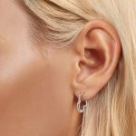 Strieborné náušnice, vlnité