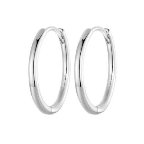 Ezüst karika-fülbevaló, L