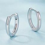 Ezüst karika-fülbevaló S