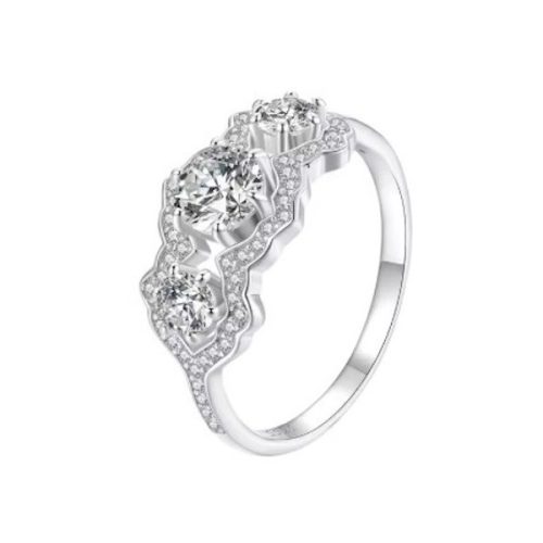 Ezüst gyűrű cirkóniumkristállyal, 7-es méret