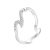 Strieborný prsteň, vlna, veľkosť 7