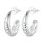 Strieborné náušnice, otvorená obruč