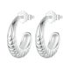 Strieborné náušnice, otvorená obruč