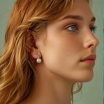 Ezüst fülbevaló gyönggyel