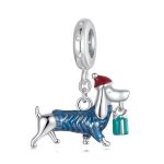 Strieborný prívesok, vianočný jazvečík