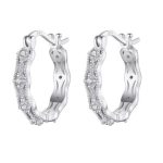 Strieborné dámske kruhové náušnice
