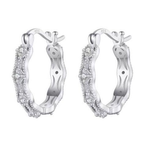 Strieborné dámske kruhové náušnice