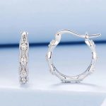 Strieborné dámske kruhové náušnice