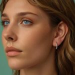 Strieborné dámske kruhové náušnice