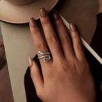 Strieborný prsteň, nastaviteľná veľkosť hada