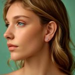 Strieborné náušnice, srdiečko