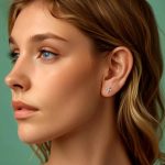 Strieborné náušnice, kvetinka