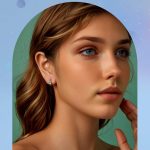 Strieborné náušnice, zelená planéta