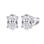 Strieborné dámske náušnice, vločka