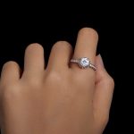 Strieborný prsteň s kvetmi, veľkosť 7