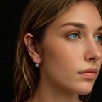 Strieborné náušnice, kvetinka